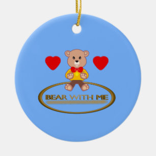 Teddy Bear  Ceramic Tree Decoration