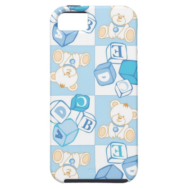 Teddy bear checked pattern Case-Mate iPhone case (Back)