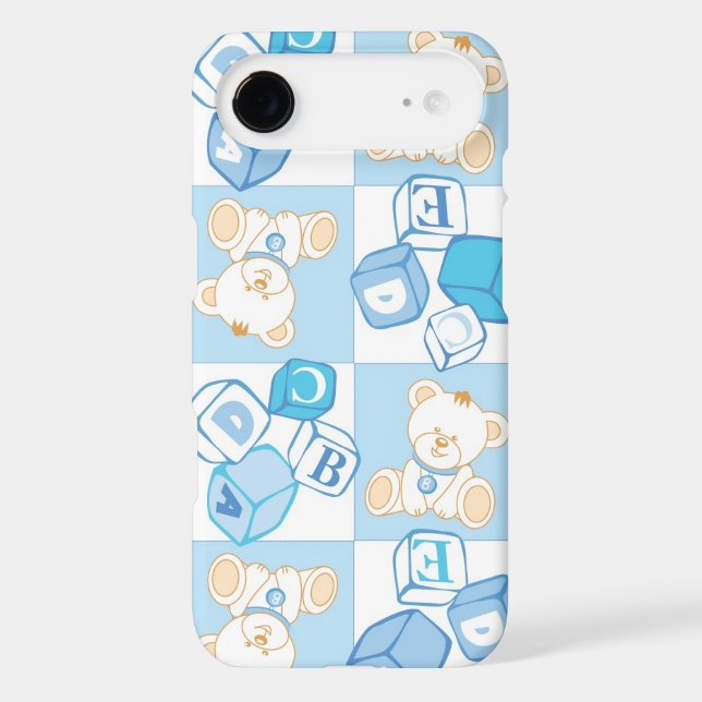 Teddy bear checked pattern Case-Mate iPhone case (Back)