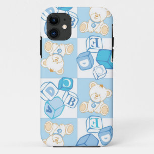 Teddy bear checked pattern Case-Mate iPhone case