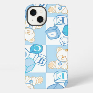 Teddy bear checked pattern iPhone 13 case