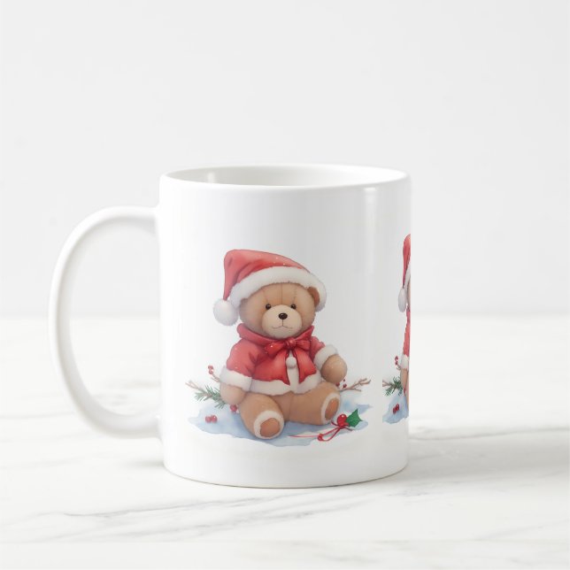 Teddy Bear Christmas Coffee Mug (Left)