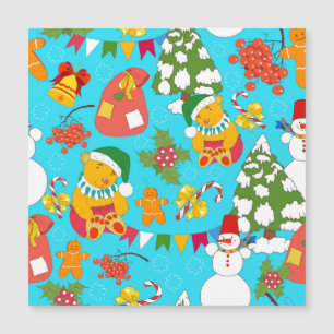 Teddy Bear Christmas: Kid-Friendly Pattern.