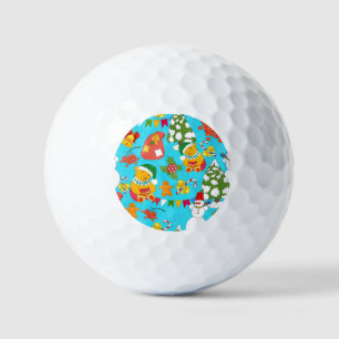 Teddy Bear Christmas: Kid-Friendly Pattern. Golf Balls