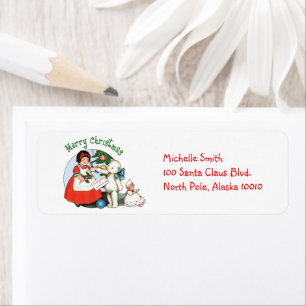 Teddy Bear Christmas Return Address