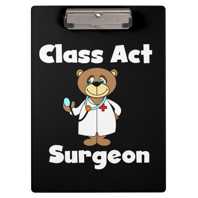 Teddy Bear Class Act Surgeon Clipboard (Front)