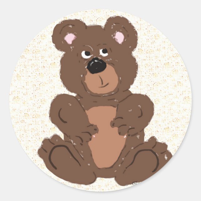Teddy Bear Classic Round Sticker (Front)