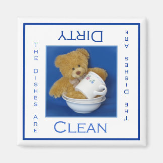 Teddy Bear Clean or Dirty Dishwasher Magnet