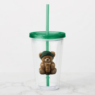Teddy Bear Cold Brew  Acrylic Tumbler