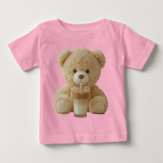 Teddy Bear Cold Brew  Baby T-Shirt (Front)