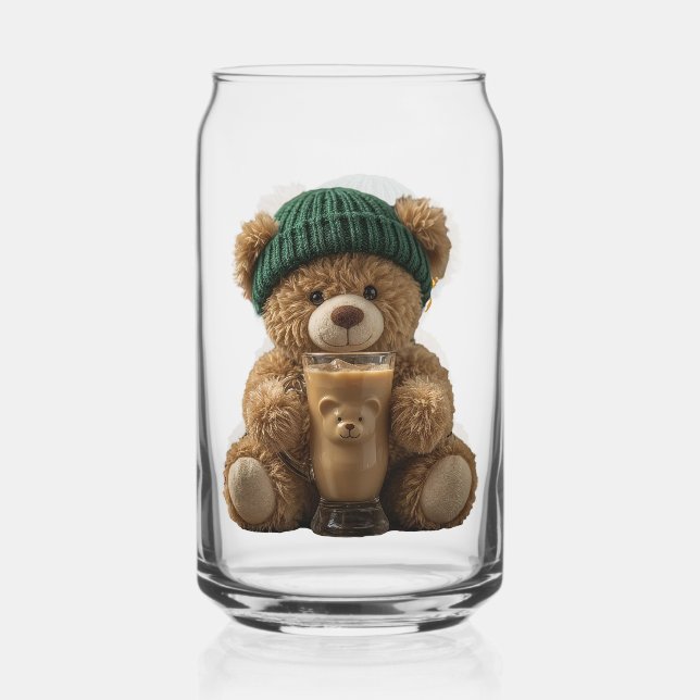 Teddy Bear Cold Brew  Can Glass (Front)