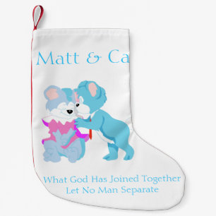 Teddy Bear Couple Christmas Stocking