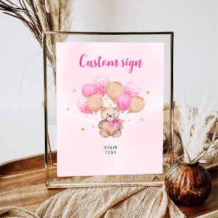 Teddy Bear Custom Sign Poster