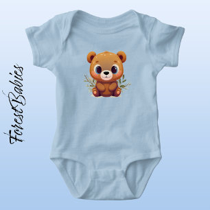 Teddy Bear Cute Whimsical Baby Woodland Animal 🧸 Bodysuit