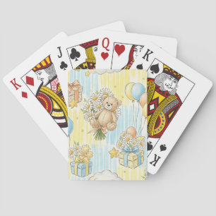 Teddy Bear Daisy Garden Pattern (3) Playing Cards