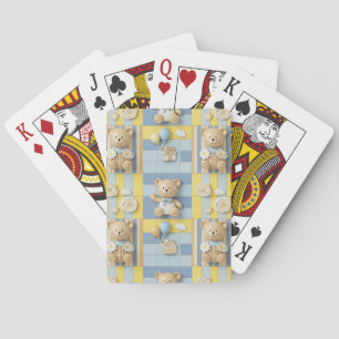 Teddy Bear Daisy Garden Pattern (7) Playing Cards