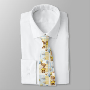 Teddy Bear Daisy Garden Pattern (8) Tie