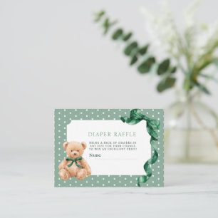 Teddy Bear Diaper Raffle Enclosure Card