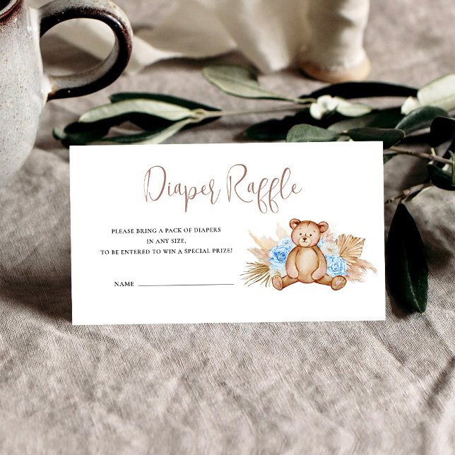 Teddy Bear Diaper Raffle Enclosure Card (Creator Uploaded)