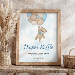 Teddy Bear Diaper Raffle Poster