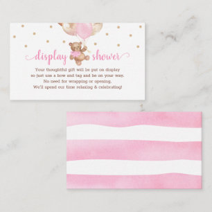 Teddy Bear Display Shower Insert for Invitation