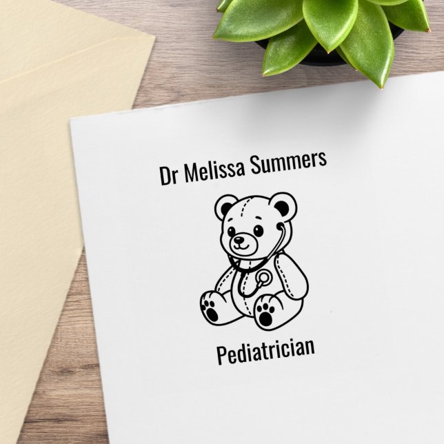 Teddy Bear Doctor Paediatrician Rubber Stamp (Creator Uploaded)