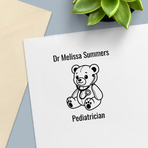 Teddy Bear Doctor Paediatrician Self-inking Stamp