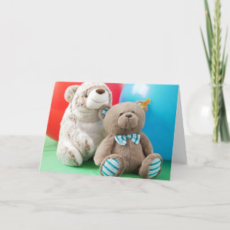Teddy Bear Dolls and Balls Card