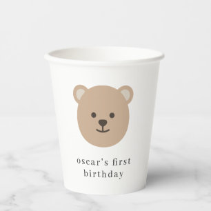 Teddy Bear Face - Paper Cups