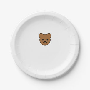 Teddy Bear Face Paper Plate