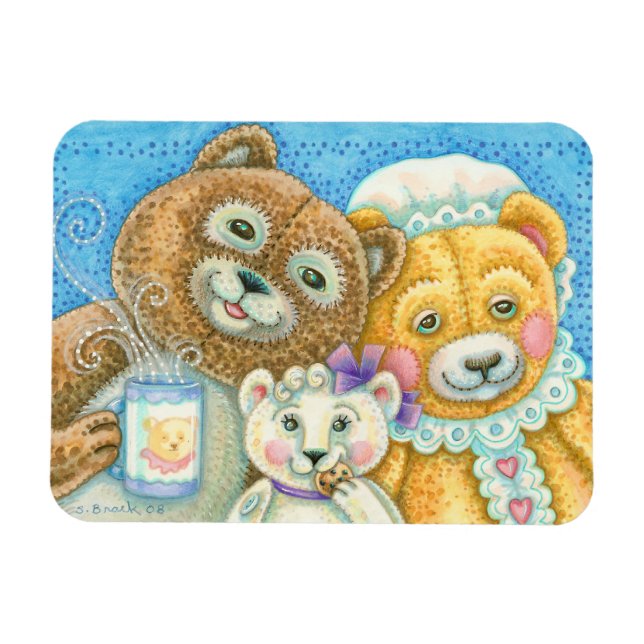 TEDDY BEAR FAMILY MAGNET *Customise (Horizontal)