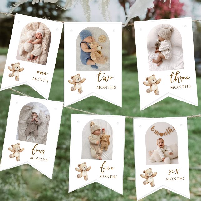 Teddy Bear First Birthday Photo Party  Bunting (Creator Uploaded)