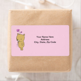 Teddy Bear Floral Labels