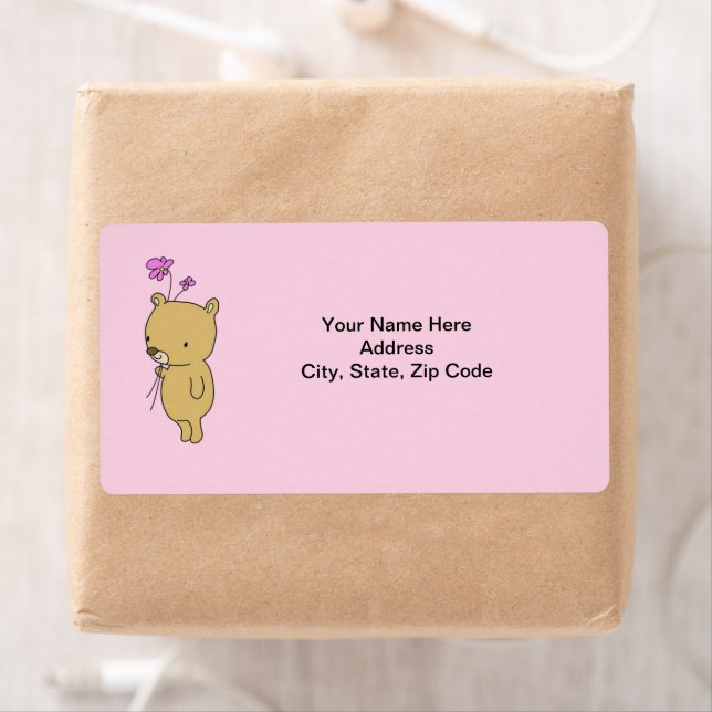 Teddy Bear Floral  Labels (Insitu)