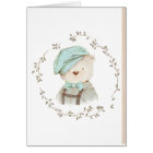 Teddy Bear Floral Wreath Whimsy All Occasion Card