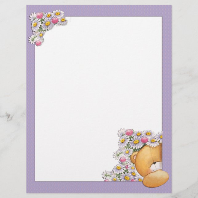Teddy Bear Flowers Letterhead (Front)