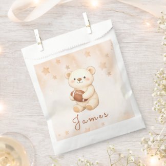 Teddy Bear Football Baby Shower Decorations  Favour Bags