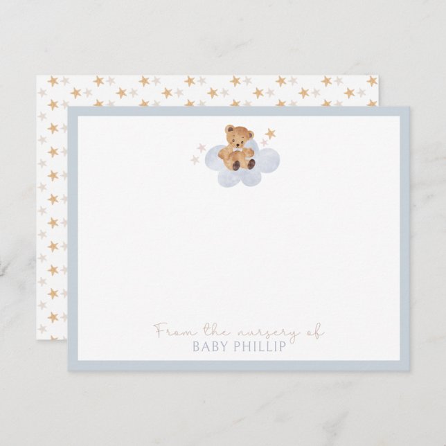 Teddy Bear, from the nursery of Invitation (Front/Back)