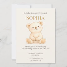 Teddy Bear Gender Neutral Baby Shower