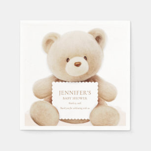 Teddy Bear Gender Neutral Baby Shower Paper Napkin