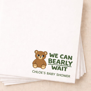Teddy Bear Gender Neutral Minimalist Baby Shower Napkin
