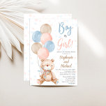 Teddy Bear Gender Reveal Invitation<br><div class="desc">Teddy Bear Gender Reveal invitation</div>