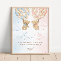 Teddy Bear Gender Reveal Mimosa Bar