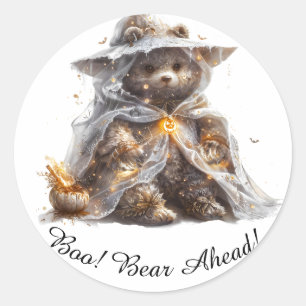 Teddy bear. Ghost. Classic Round Stickers