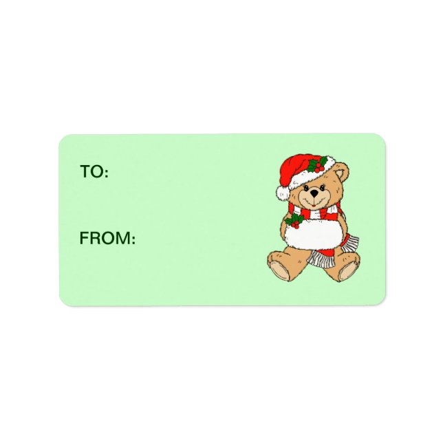 Teddy Bear Gift Stickers (Front)