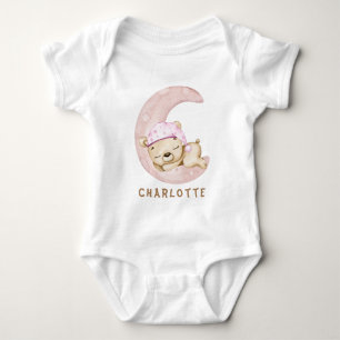 Teddy Bear Girl Baby Bodysuit