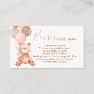 Teddy Bear Girl Bring a Book Card