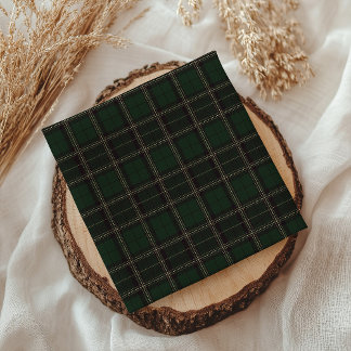 Teddy Bear Green Tartan Baby Shower Napkin