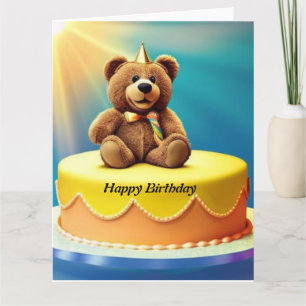 Teddy Bear  Happy Birthday  Card