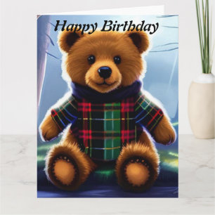 Teddy Bear Happy Birthday Card